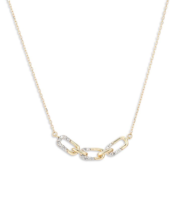 Adina Reyter 14k Yellow Gold Diamond Interlock Link Necklace, 16