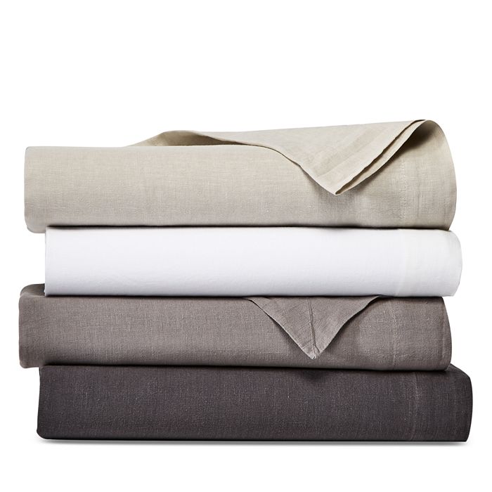 Shop Society Limonta Rem Linen Flat Sheet, King/queen In Antracite