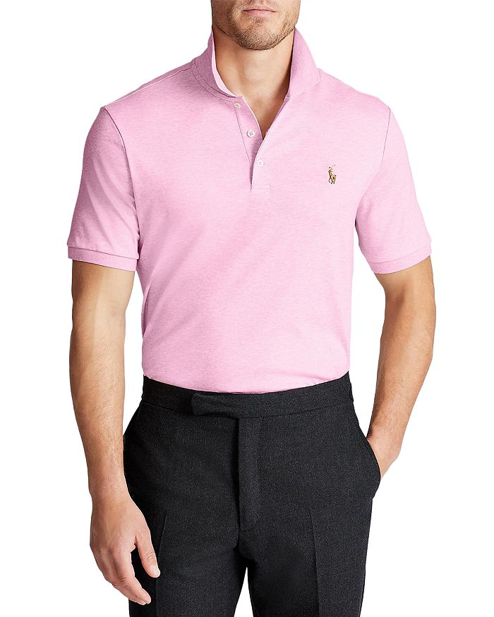 Polo Ralph Lauren Classic Fit Soft Cotton Polo Shirt In Heather Pink