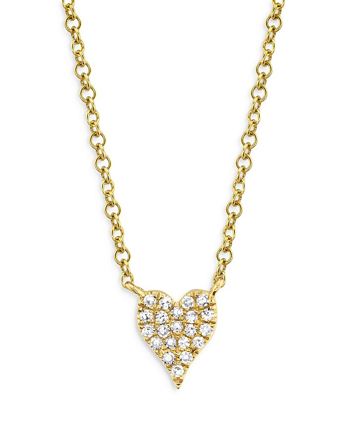Moon & Meadow 14k Yellow Gold Diamond Heart Pendant Necklace - 100% Exclusive