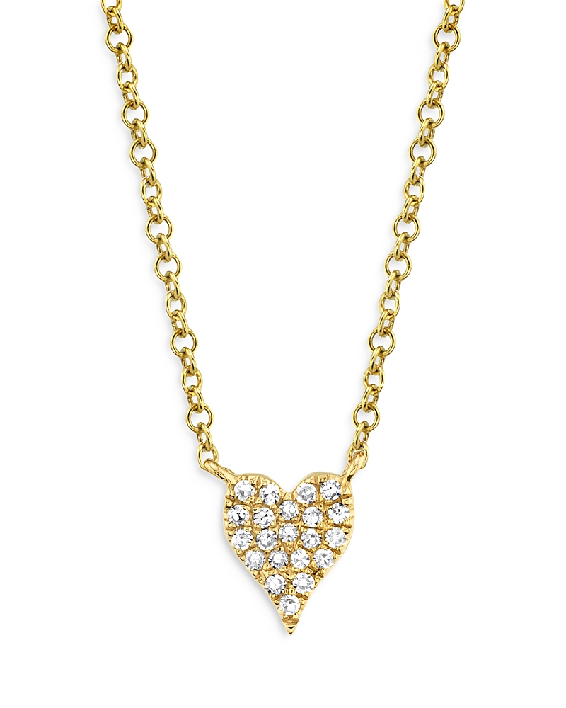 Moon & Meadow 14k Yellow Gold Diamond Heart Pendant Necklace - Exclusive In Gold