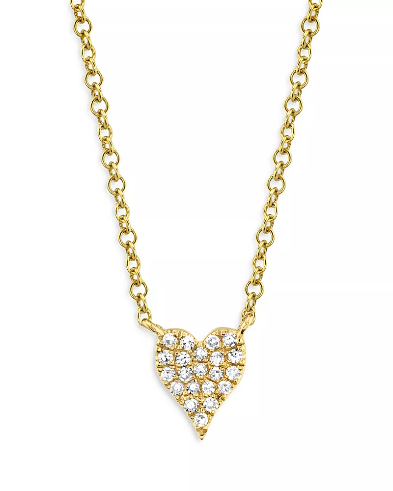 Moon & Meadow 14K Yellow Gold Diamond Heart Pendant Necklace - Exclusive