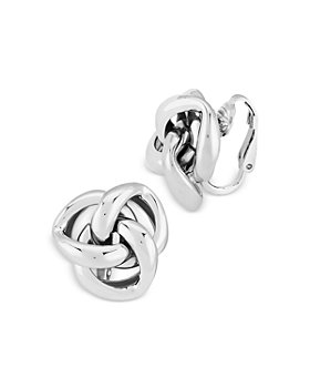 Bloomingdale's - Sterling Silver Knot Clip-On Stud Earrings - 100% Exclusive