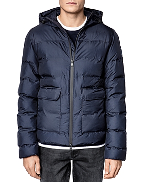 Zadig & Voltaire Seamless Quilted Hooded Puffer Parka In Encre