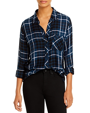 Rails Hunter Plaid Button-up Shirt In Twilight Azure Blue