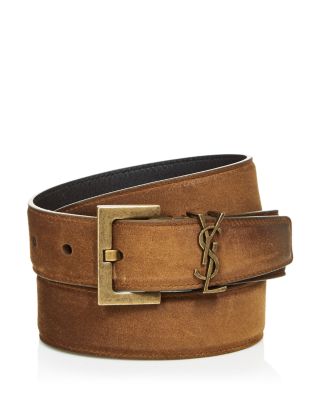 suede ysl belt