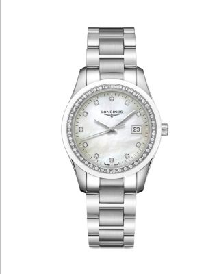 Longines Conquest Classic Diamond Watch, 36mm - White