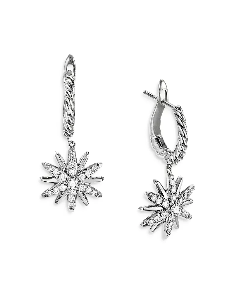 David Yurman Starburst Cable Drop Earrings with Diamonds