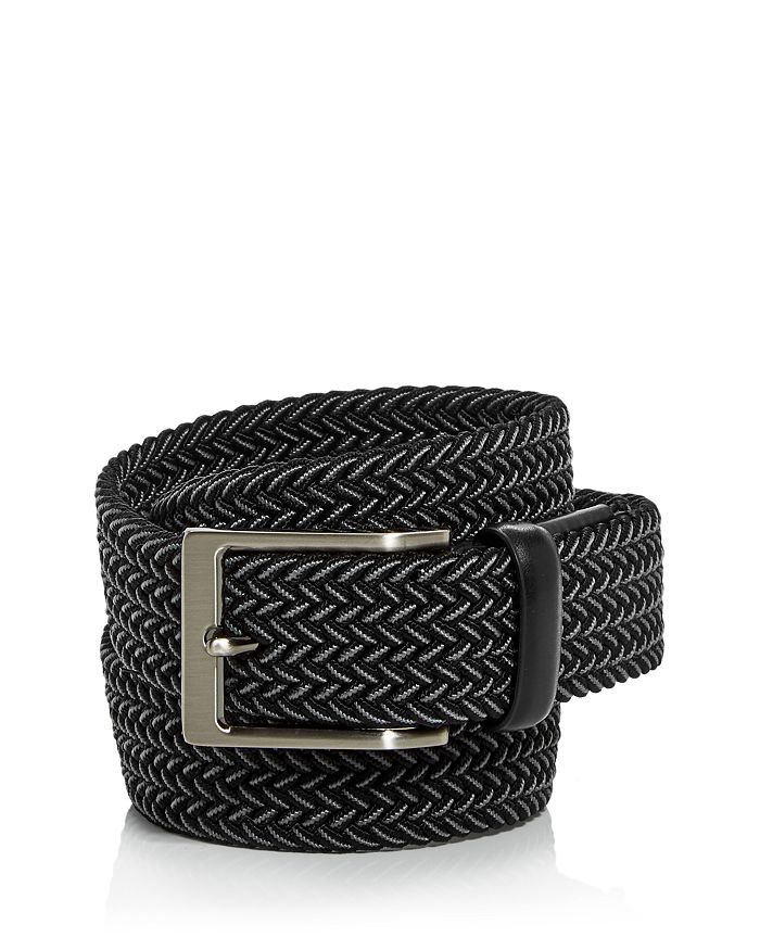 The Men's Store At Bloomingdale's Woven Stretch Belt - 100% Exclusive In Black