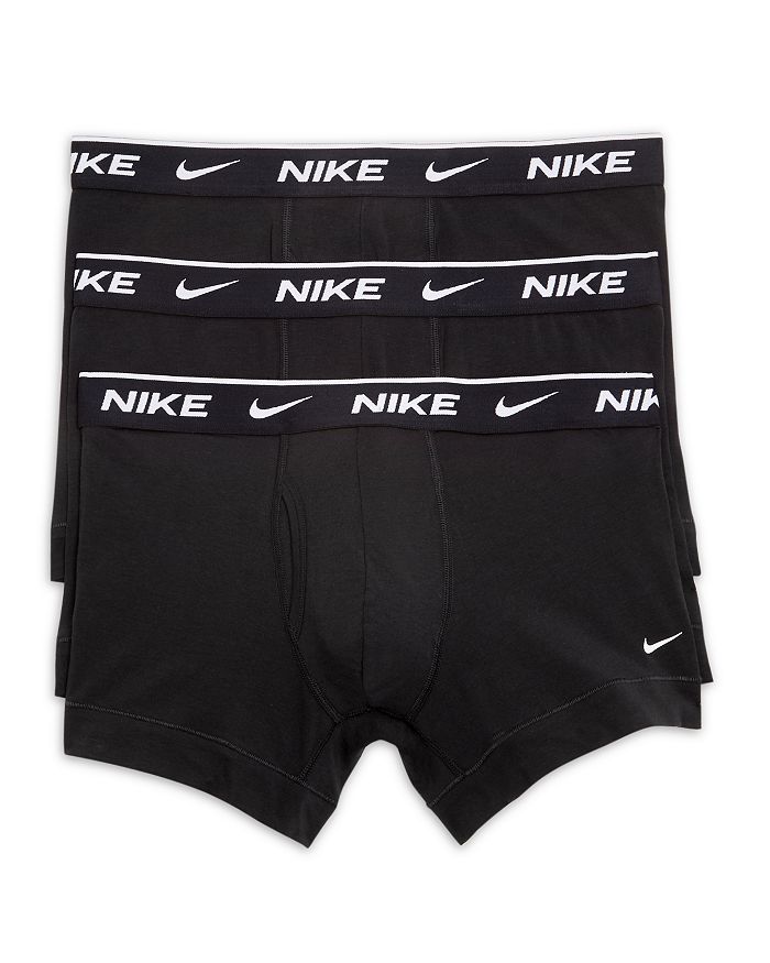 Nike Dri-fit Essential 3-pack Stretch Cotton Boxer Briefs In Black