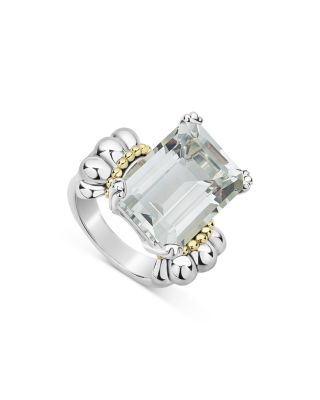 LAGOS - Sterling Silver & 18K Yellow Gold Glacier White Topaz Ring