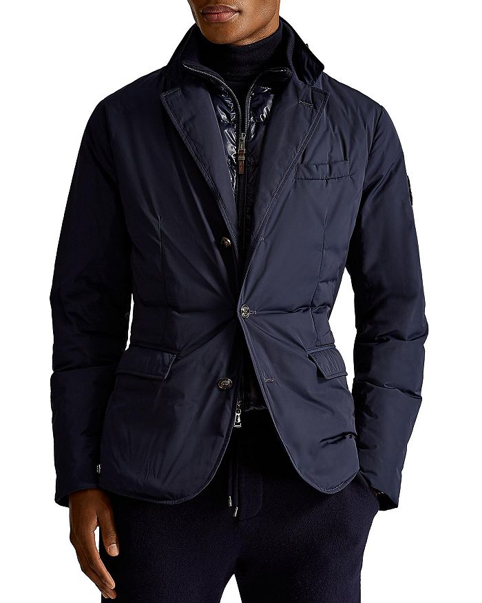 Polo Ralph Lauren Rlx Ralph Lauren Water-repellent Down Sport Coat Jacket In Navy