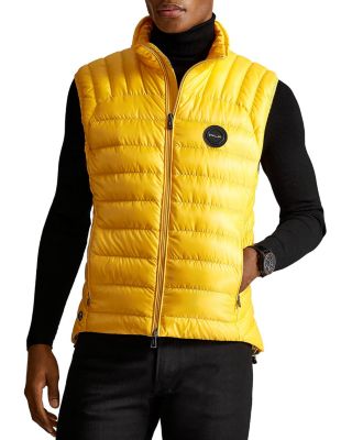 yellow polo vest
