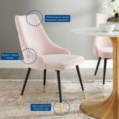  Adorn Tufted Performance Velvet Dining Side Chair