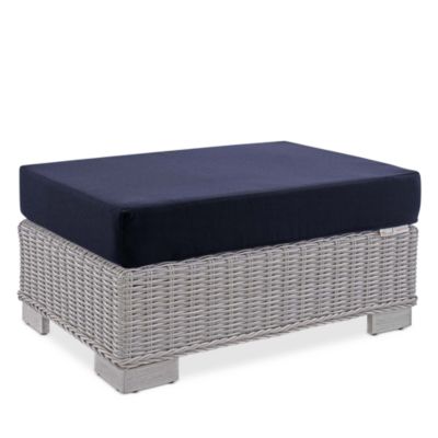  Conway Sunbrella  Outdoor Patio Wicker Rattan Ottoman