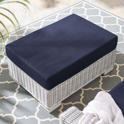  Conway Sunbrella  Outdoor Patio Wicker Rattan Ottoman