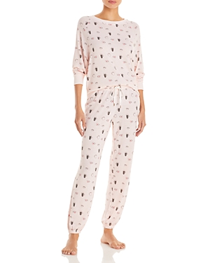 Honeydew Star Seeker Printed Pajama Set In Petal Pink Mug