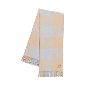 Lands Downunder Landsdown Under Buffalo Check Cotton Blend Throw In Dune/ Light Gray