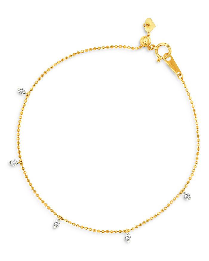 Bloomingdale's Diamond Droplet Bracelet In 14k Yellow Gold, 0.20 Ct. T.w. - 100% Exclusive In White/gold