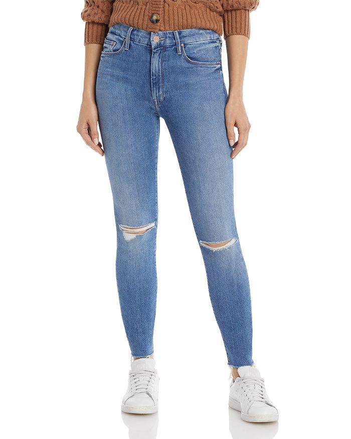 Blue spice high waist ankle jeans new arrivals
