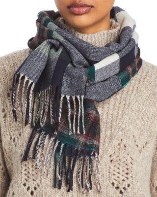 burberry plaid wool reversible scarf