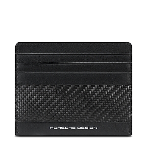 Shop Porsche Design Bric's  Carbon Cardholder 6 In Black