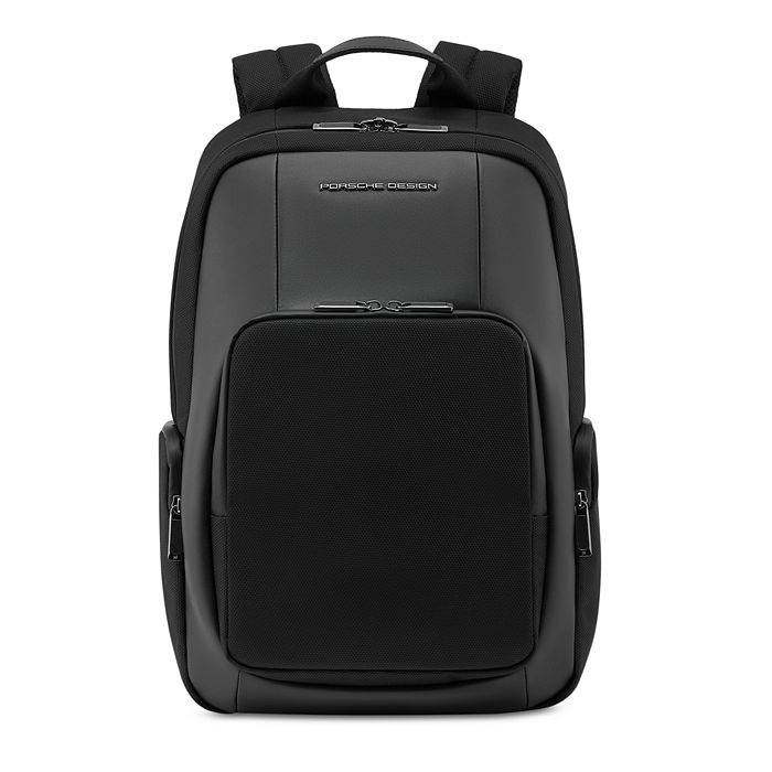 Porsche Design Roadster Small Water Resistant Nylon & Leather Backpack In Black