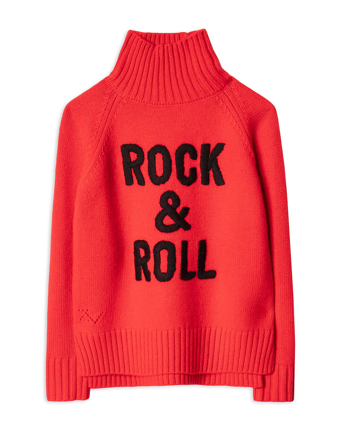 Zadig & Voltaire Girls' Beth Wool Blend Graphic Turtleneck Sweater - Little Kid, Big Kid