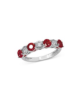 Bloomingdale's - Ruby & Certified Diamond Ring in 14K White Gold - 100% Exclusive