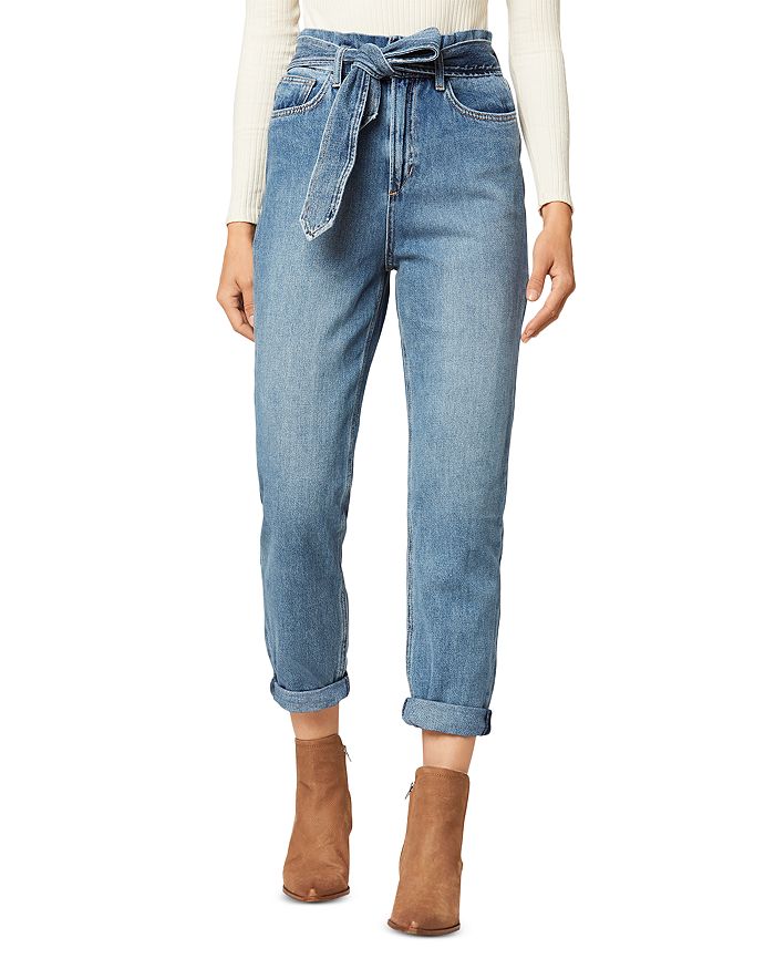 JOE'S JEANS THE BRINKLEY BELTED CROPPED STRAIGHT LEG JEANS IN ALONE TOGETHER,GWTAER8882
