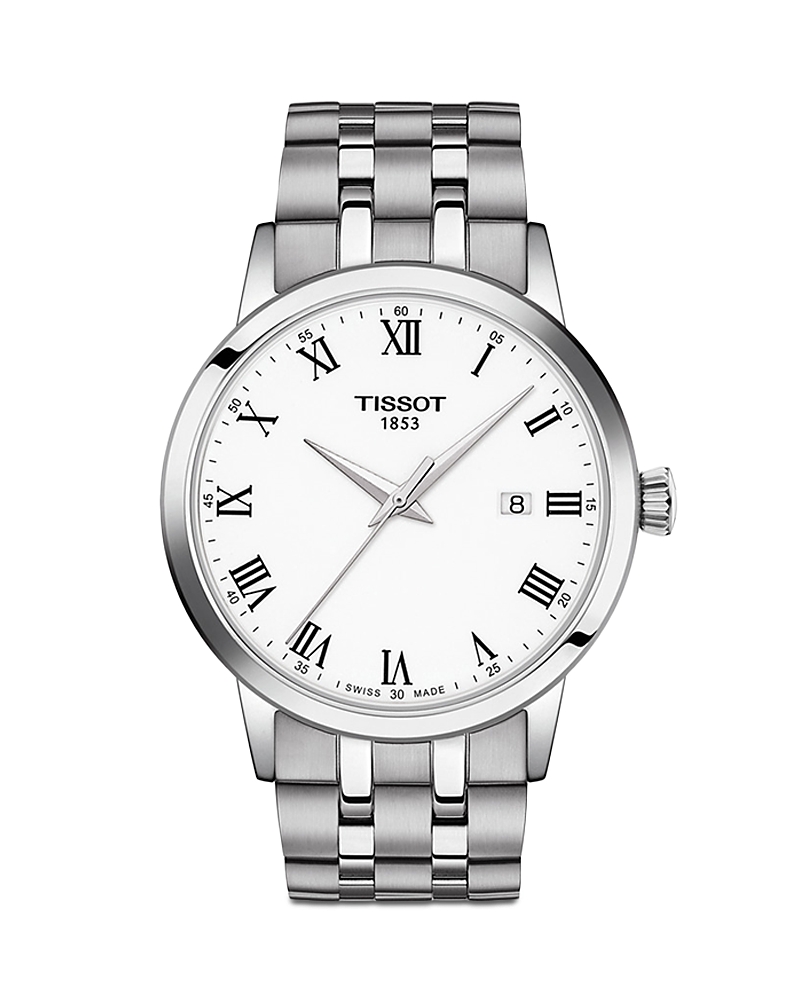 Tissot Men's Swiss Classic Dream Stainless Steel Bracelet Watch 42mm In White