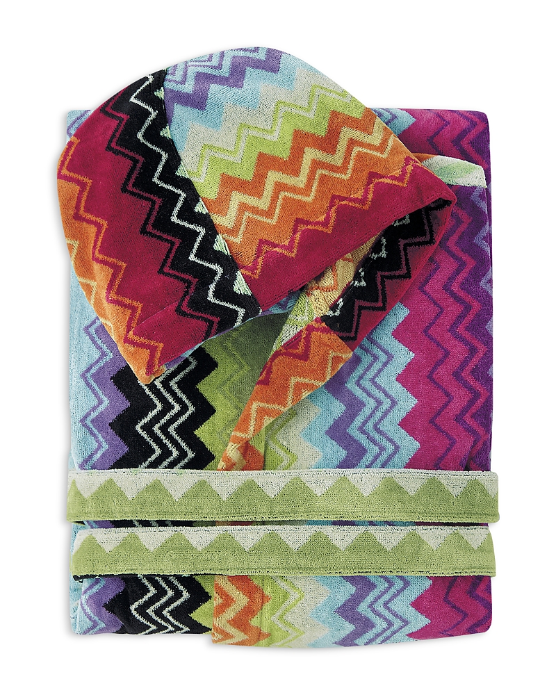 Missoni Giacomo Hooded Bathrobe In Aranci