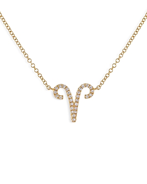 Adinas Jewels Pave Aries Pendant Necklace, 16-18 Adinas Jewels Pave Aries Pendant Necklace, 16-18
