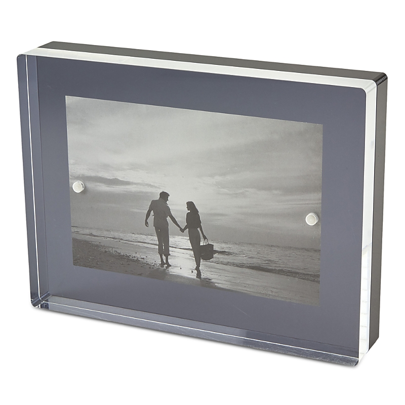 Tizo Lucite 2 Tone Black Picture Frame, 5 x 7