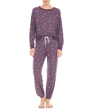 Honeydew Star Seeker Printed Pajama Set In Wildberry