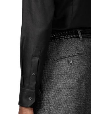 Slim Fit Diagonal Weave Shirt