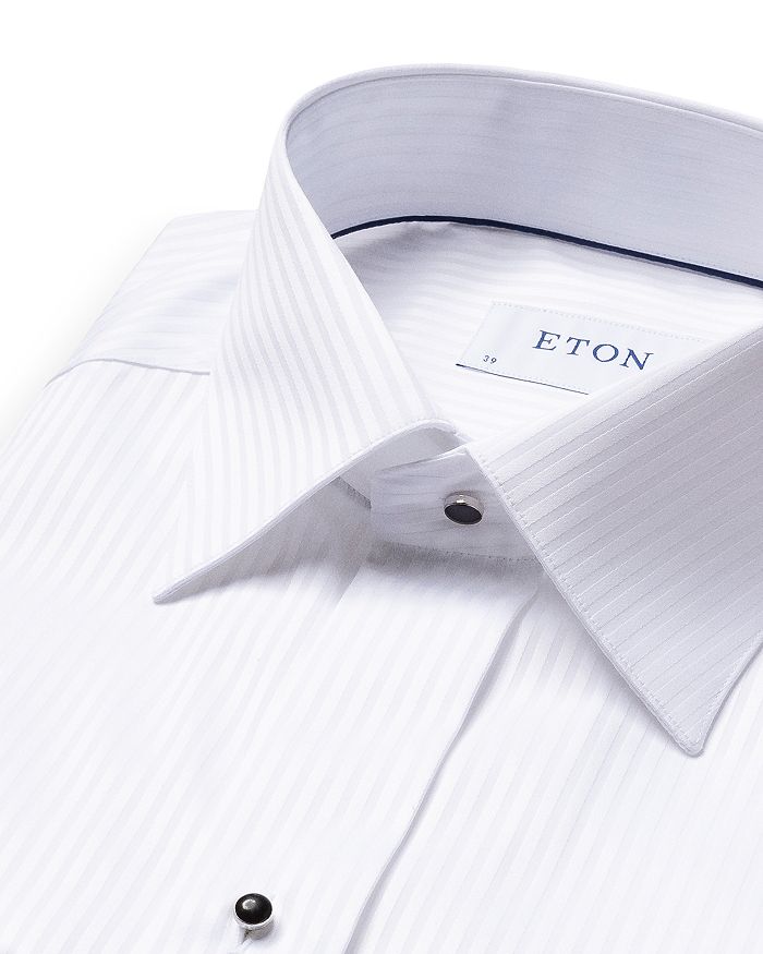 Shop Eton Contemporary Fit Tonal Striped Shirt In White