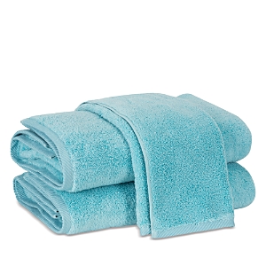 Shop Matouk Milagro Fingertip Towel In Bahama Blue