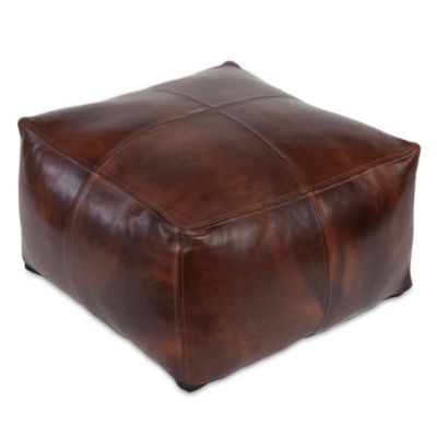 Surya - Sheffield Leather Pouf