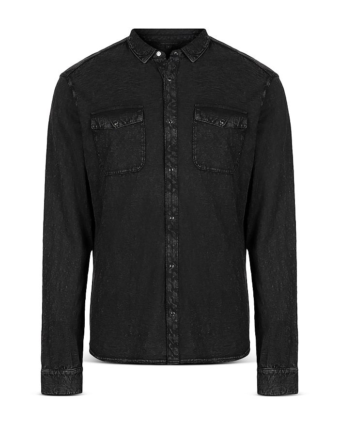 JOHN VARVATOS SLIM FIT ARVON KNIT WESTERN SHIRT