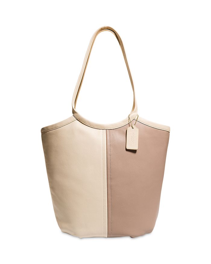 Coach large convertible tote bag pink &light brown