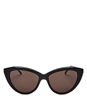 Saint Laurent Women's Cat Eye Sunglasses, 55mm In Black/black