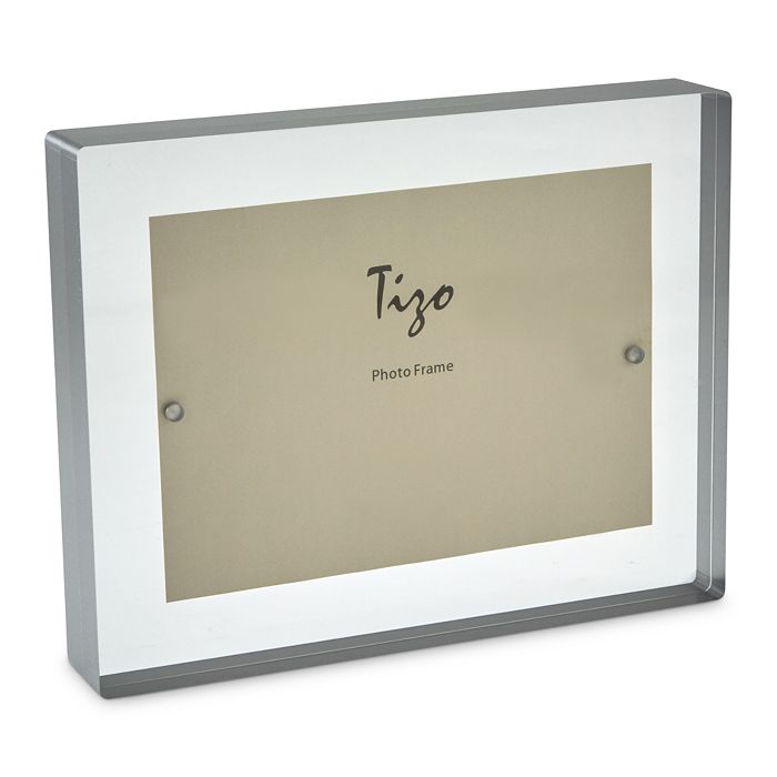 Tizo Lucite Bordered 5 X 7 Picture Frame In Silver