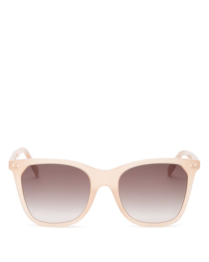 Celine Square Sunglasses, 50mm In Milky Peach/brown