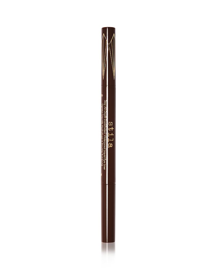 Shop Stila Stay All Day Dual Ended Waterproof Liquid Eye Liner In Dark Brown
