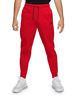 Nike Sportswear Slim Fit Tech Fleece Jogger Pants In University Red/black