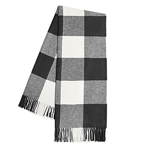 Lands Downunder Landsdown Under Buffalo Check Cotton Blend Throw In Dark Gray