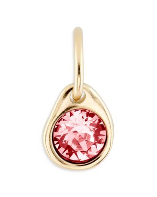 Gold-Plated Charm with Pink Crystal