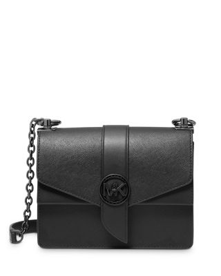 Michael Kors Greenwich Small Convertible Crossbody Bag - Black/Silver •  Price »