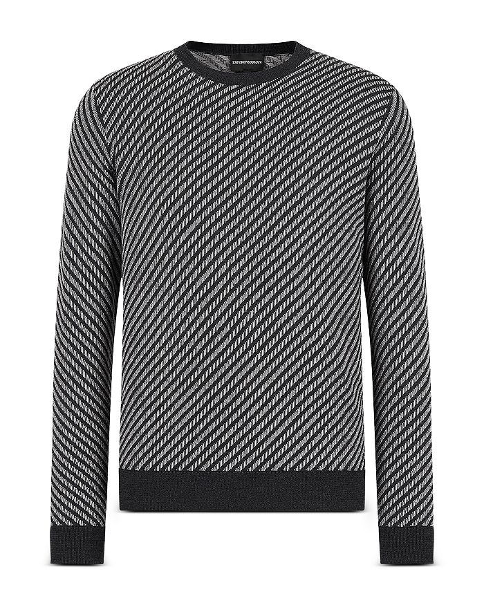 Emporio Armani Diagonally Striped Sweater | Bloomingdale's